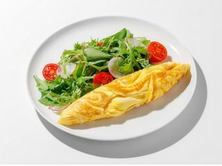 omletă cu brânză de capră