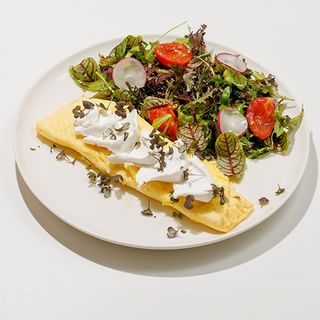 omletă cu brânză de capră