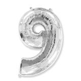 Balon argintiu Cifra 9