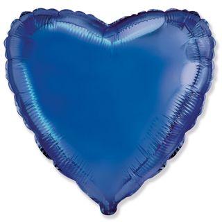 Inima Blue cu Heliu 46 cm