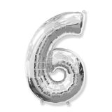 Balon argintiu Cifra 6