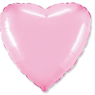 Inima Pastel Pink cu Heliu 46 cm