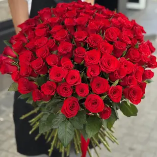 101 trandafiri rosii (40-50 cm)