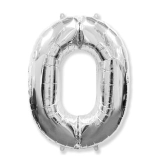 Balon argintiu Cifra  0