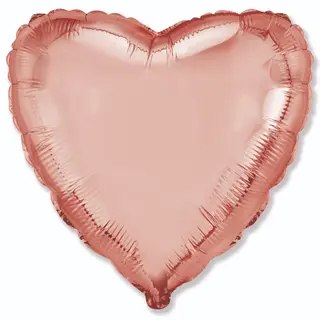 Inima Rose Gold cu Heliu 46 cm