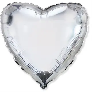 Inima Silver cu Heliu 46 cm