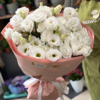 Buchet eustoma alba 11 fire