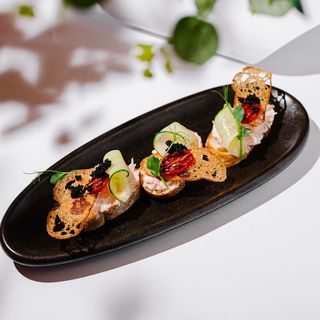 Smoked salmone bruschetta