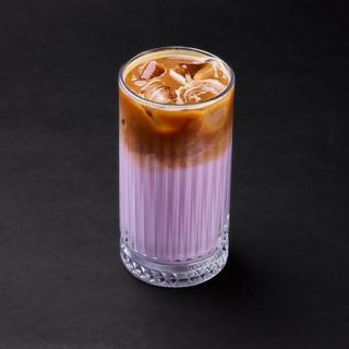Ube Blueberry Iced Latte