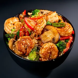 Wok udon cu Creveti 