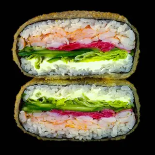 Sushi burger cu creveți