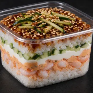 Sushi Trifle cu crevete