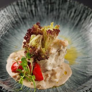 File mignon cu sos papper și baby shrimps