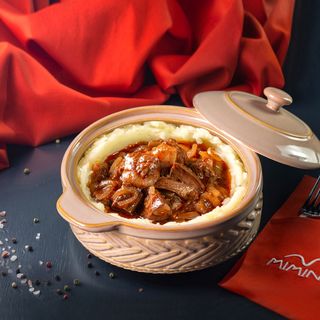 Piure cu chanahi din miel