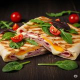 Gozleme cu șunca și cașcaval