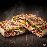 Gozleme cu piept de pui și cașcaval