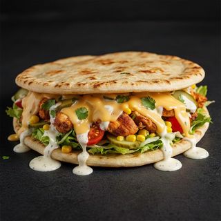 Pita cu pui și cașcaval