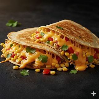 Quesadilla cu cașcaval și legume