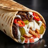 Spicy cheese kebab de pui