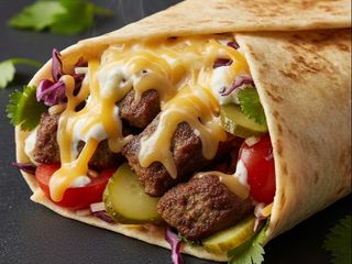 Kebab de vita-porc cu caşcaval