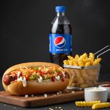 Hot dog classic + cartof pai + sos + Pepsi 0,5