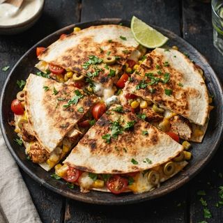 Quesadilla cu pui și cașcaval