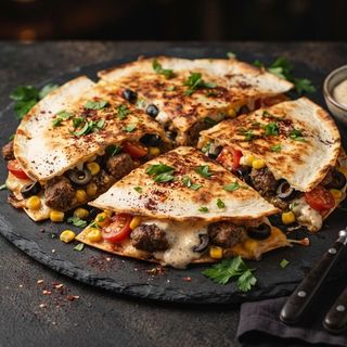 Quesadilla cu porc-vita și cașcaval