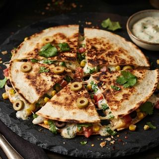 Quesadilla cu cașcaval și legume