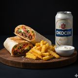 Kebab de porc-vita + cartof pai + bere blonda 0,5 L