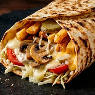 Kebab cu ciuperci și cașcaval