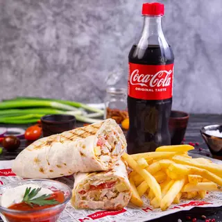 Kebab Standart Pui+bautura la alegere +Cartofi Pai+Sos la alegere