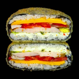 Sushi burger cu pui