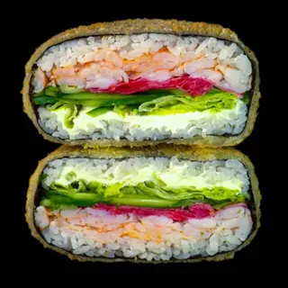 Sushi burger cu creveți 