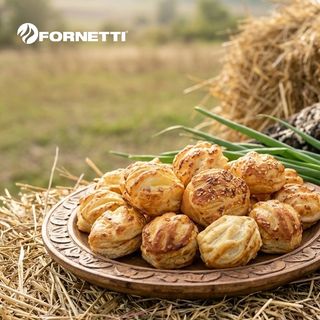 Mini cu cremă de cașcaval&carne de pui si ciuperci