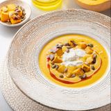 Supă cremă de dovleac cu stracciatella