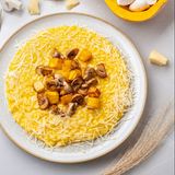 Risotto cu ciuperci, dovleac și ulei de trufe
