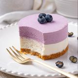 Prăjitură cheesecake cu afine și cocos