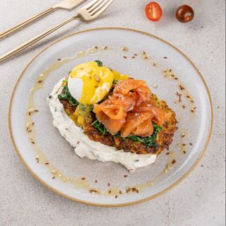 Ou în stil florentin cu draniki