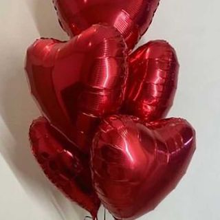 Set din 5 inimi rosii