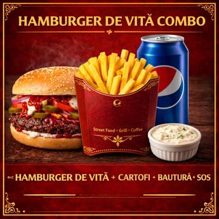 Hamburger de Vită Combo