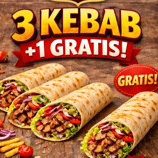 3+1  Kebab Gratis Combo