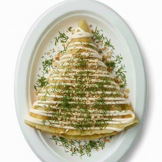 Блин с яйцом и ветчиной /Clătita cu ouă și șuncă