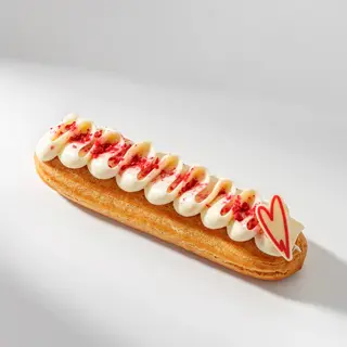 Éclair iaurt grecesc cu zmeură