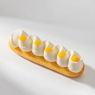 Eclair ciocolată albă cu lămâie
