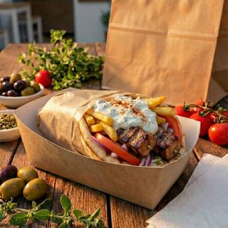 Gyros cu souvlaki de porc