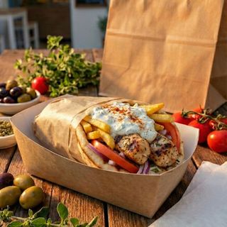 Gyros cu souvlaki de pui