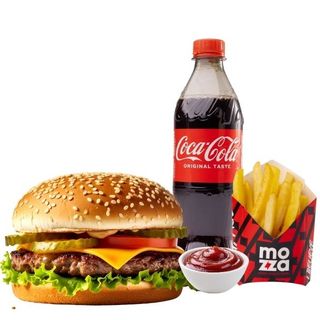 Meniu Burger Beef + Cartofi pai + Coca-cola