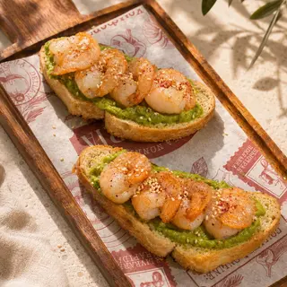Bruschette con Gamberi