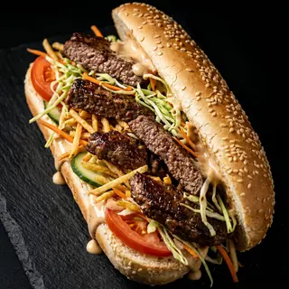 Baguette cu carne de vită
