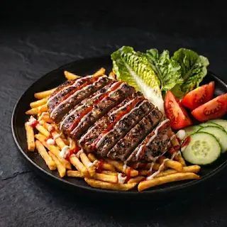 Kebab la farfurie cu carne de vită
